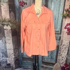 Coral Bay coral peach blouse, size medium, good condition